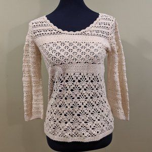 Lucky Brand Crochet Sweater